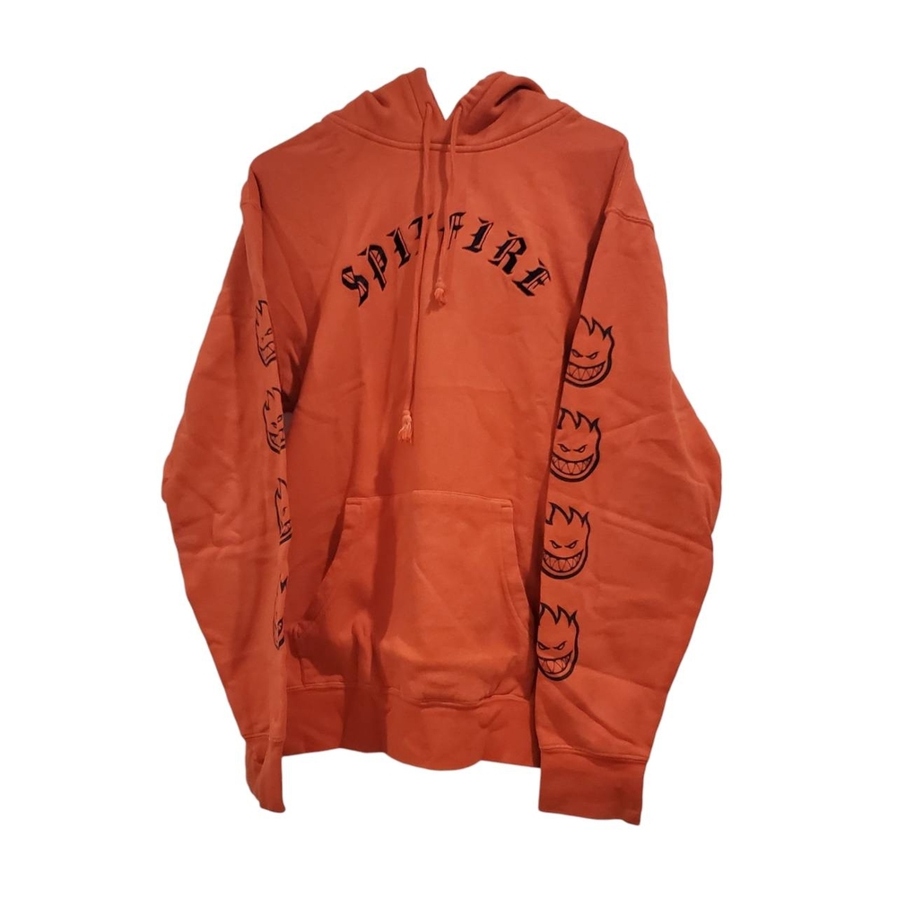Spitfire Men's Fiery Orange Pullover Hoodie Size Medium